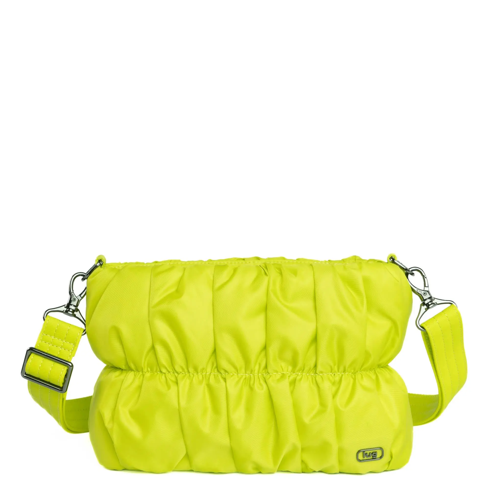 Flounce Ruched Crossbody Bag
