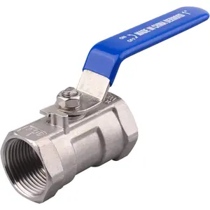 Stainless Ball Valve 1PC Type 1 Inch NPT Standard Port for, Oil, and Gas (1 Inch Ball Valve)