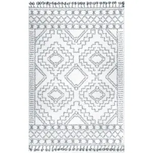 Vasiliki Moroccan Tribal Tassel Area Rug