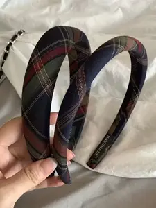 Women's Vintage Scottish Plaid Hairband, Elegant Tartan Headband for Braids, Buns, Daily Wear, Formal Occasions, Durable Comfortable Accessory
