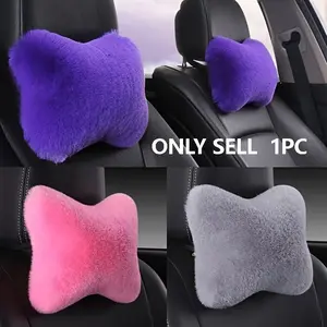 Car Plush Headrest Pillow, Car Seat Neck Cushion, Automotive Comfort Accessory, Vehicle Interior Decoration, Essential Car Essentials, Car Accessories