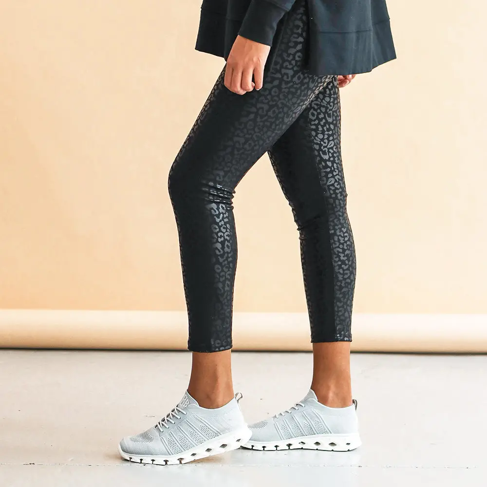 Faux Leather Leggings | Onyx Leopard