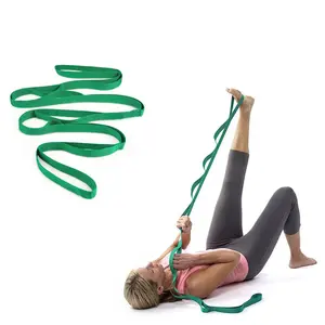 Flex fit 10-loop durable yoga therapy band for warming up and stretch, home workout,exercise,pilates and  gymnastics