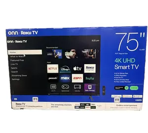 onn 75” Class 4K UHD Roku Smart Television, 100044717