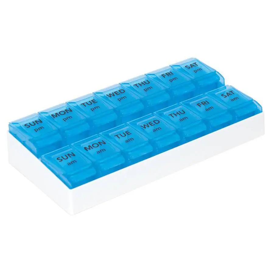 Apex 7-Day AM/PM Push-to-Open Pill Organizer