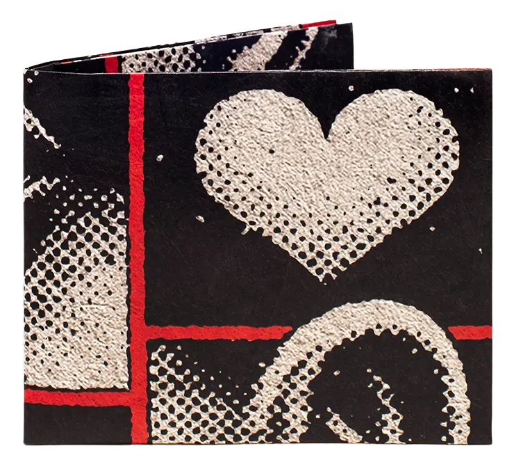Rubble Wallet Card Holder Bi Fold Wallet Tyvek® Material Waterproof Tear Proof Holds 12-16 Cards Cash Artist Designed Unique Design
