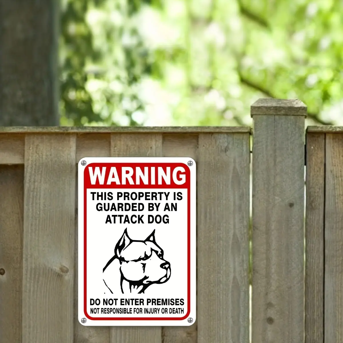 [Aluminum plate signboard]Beware of Dog Attack" Metal Sign - Durable Tinplate, Easy-Hang Security Warning for Home & Outdoor Use, 8"x12, Pet Dog, Iron, Duty Dog