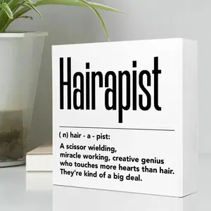 Hairapist Definition Sign Plaque, 1 Count Contemporary Style Tabletop Ornament, Durable PVC Material, Perfect for Home & Office Desk Decor, Home Decor Products