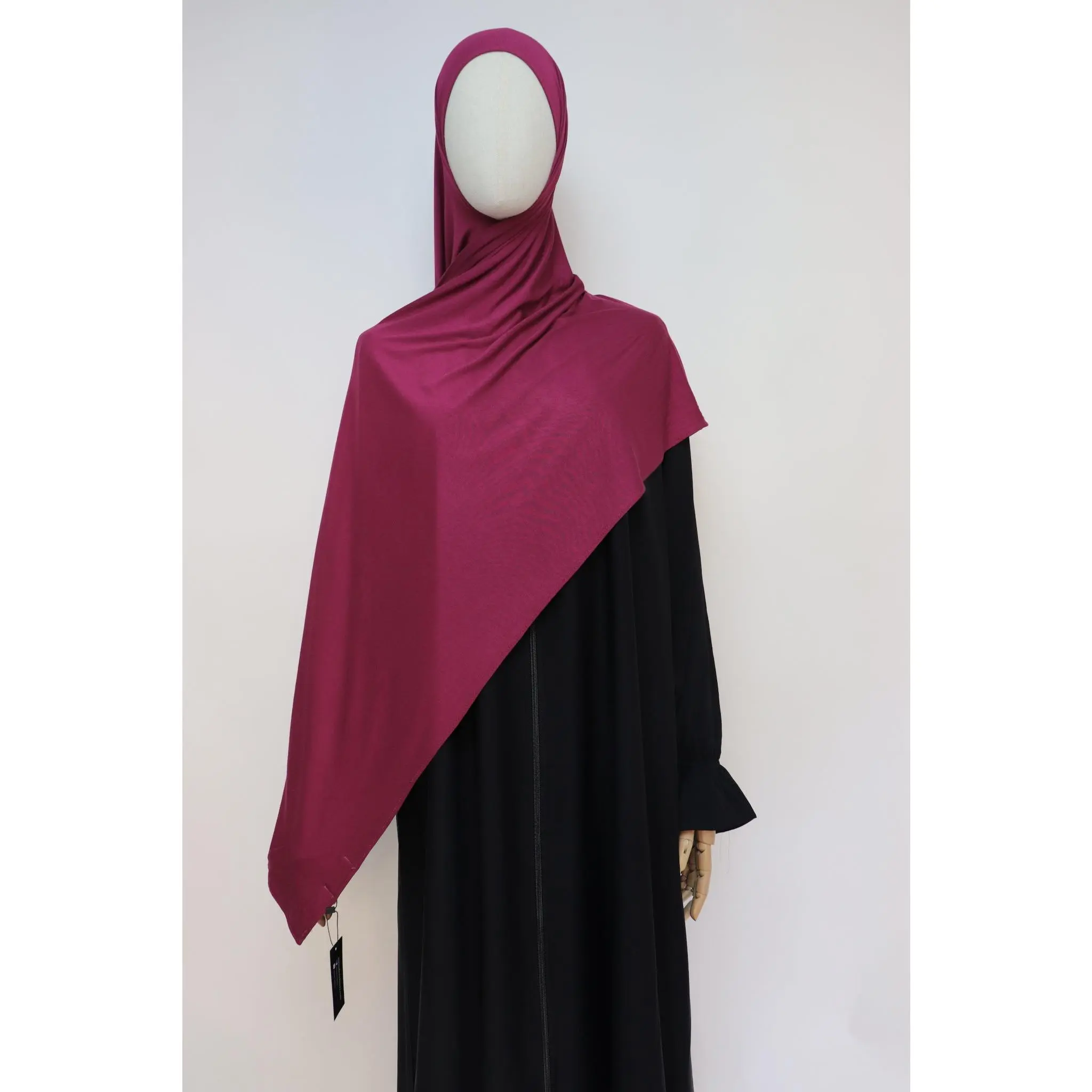 Premium Bamboo Jersey Hijab - Berry