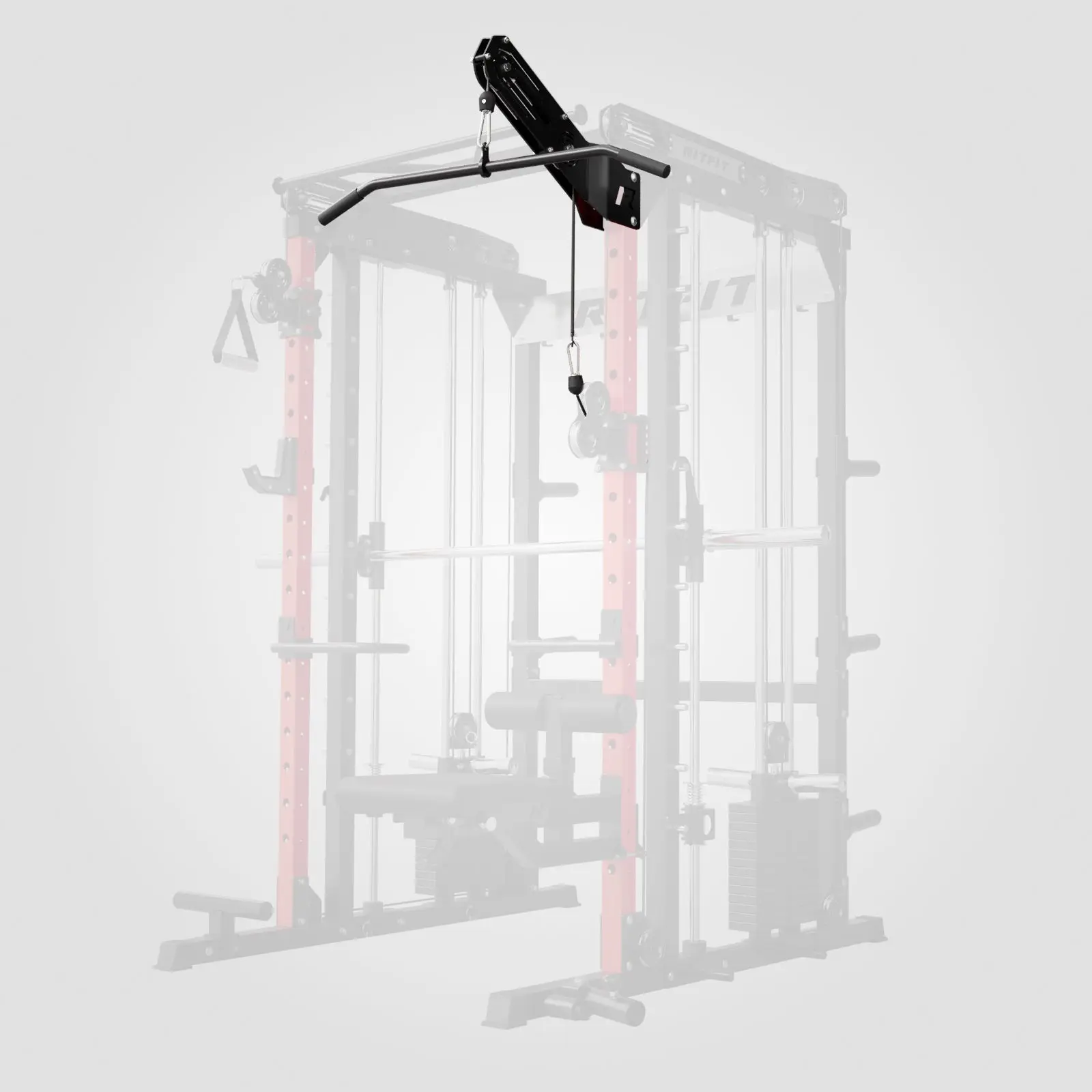 RitFit LPM2 High Row Pulldown Attachment, accessory designed only for M2,Durable LPM2 with steel plate and screws Mount,Maximum load capacity of 240 lbs with M2 cable system.
