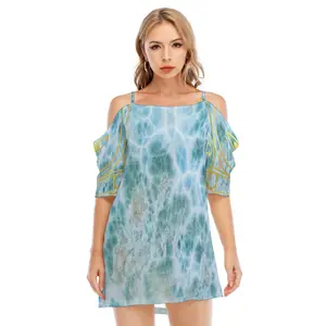 Larimar Print Off-Shoulder Cami Dress