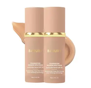 2-Pack Four-in-One Foundation Cream-Moisturizing, Moisturizing Primer, Non-Greasy, Waterproof, Sweat-Proof, Suitable for All Skin Types, Face Moisturizing Cream