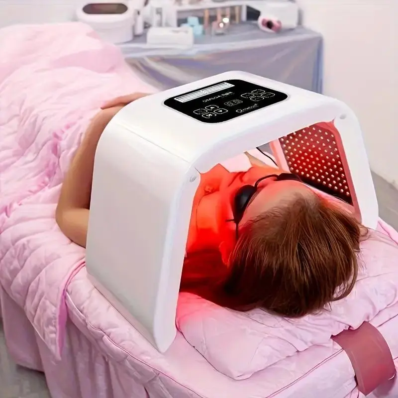 LED Light Facial Mask Machine, Led Face Mask, 7 Color LED Light Facial Mask Machine, Professional Facial Beauty Instrument, Facial Care Instrument for Home & Salon Use, Beauty Devices, Facial Care Tool