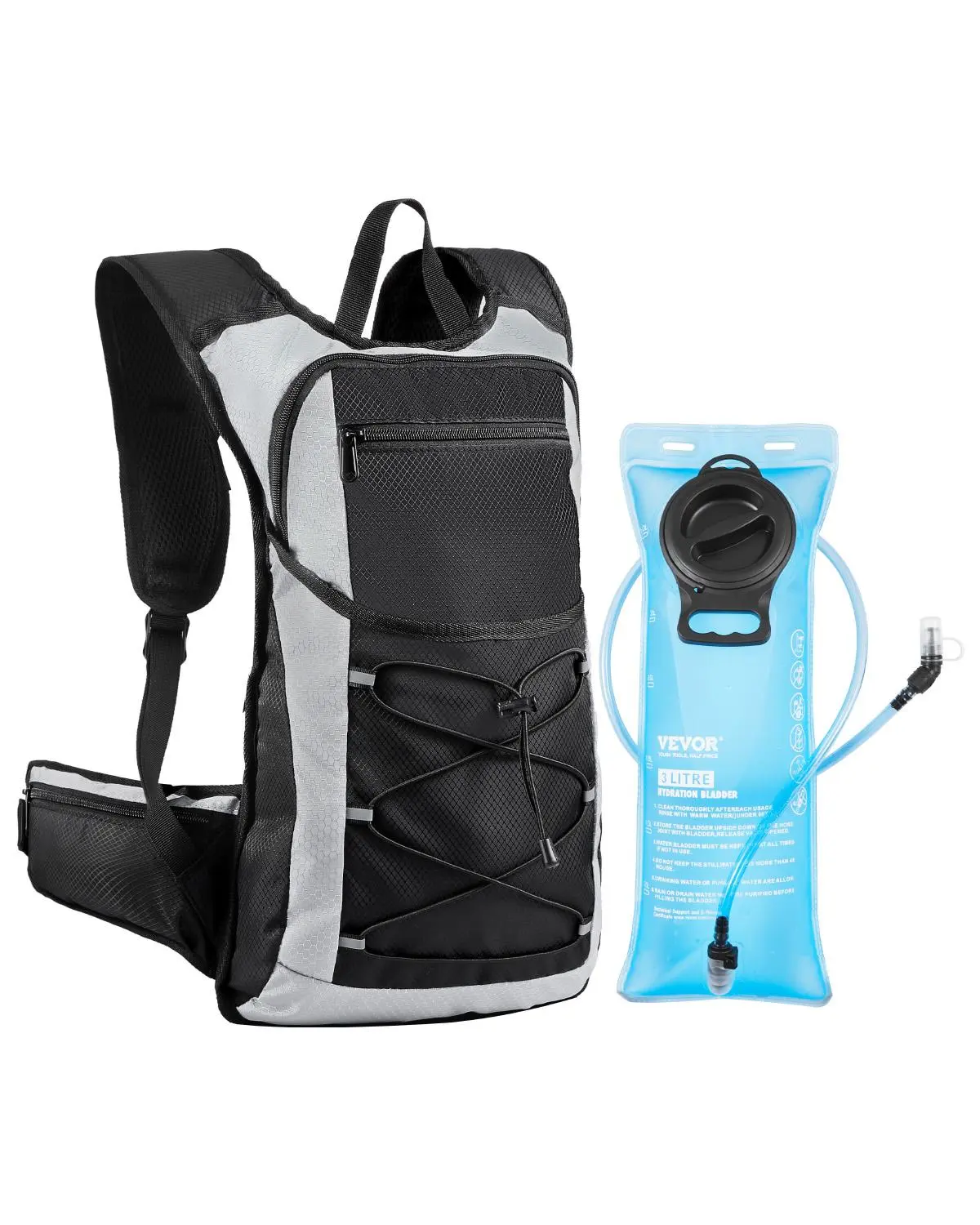 【SummerFinds】VEVOR Hydration Backpack,  15L Insulated Hydration Pack Backpack with 3L TPU Water Bladder, Hiking Water Backpack with Storage for Men Women, Hydro Water Daypack for Hiking Runnin Hiking Cycling Camping
