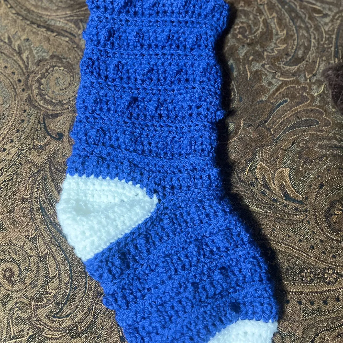 Handmade Crochet Christmas Stocking for Home Decor