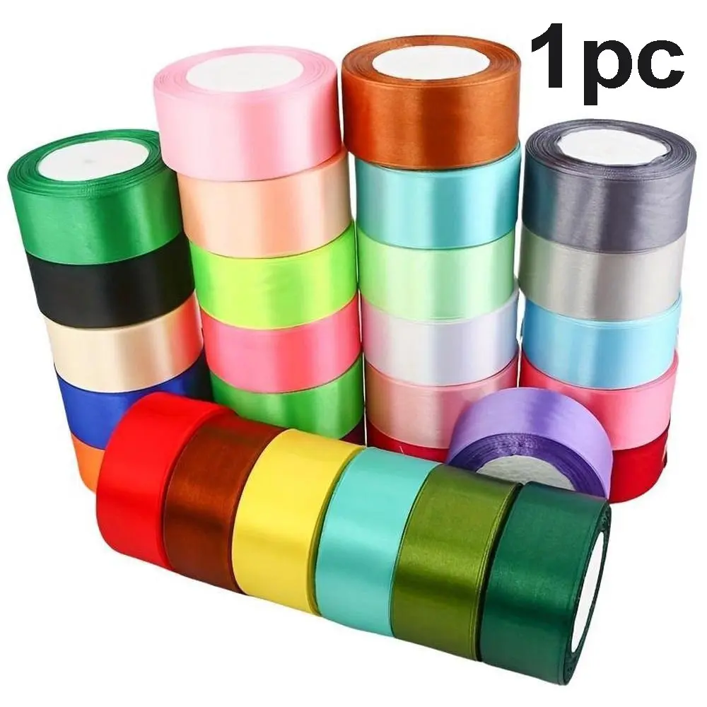 4cm X 22m Generous Length Polyester Satin Ribbon for Gift Wrapping, Vibrant Multi-Color Handmade Ribbon, Durable and Fade Resistant, Perfect for Weddings and Holidays, Gift Wrapping Supplies, Gift Decoration
