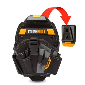 1pc TOUGHBUILT Heavy-Duty Polyester Drill Holster Pouch with Cliptech, Electric Tool pouch, Thickened Wear-resistant Tool Bag TB-CT-20-L, Tool Bag Organizer, Tool Pockets