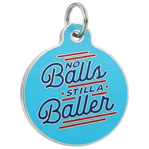 No Balls Still A Baller - Pet ID Tag - Personalized Engraved Dog Tag