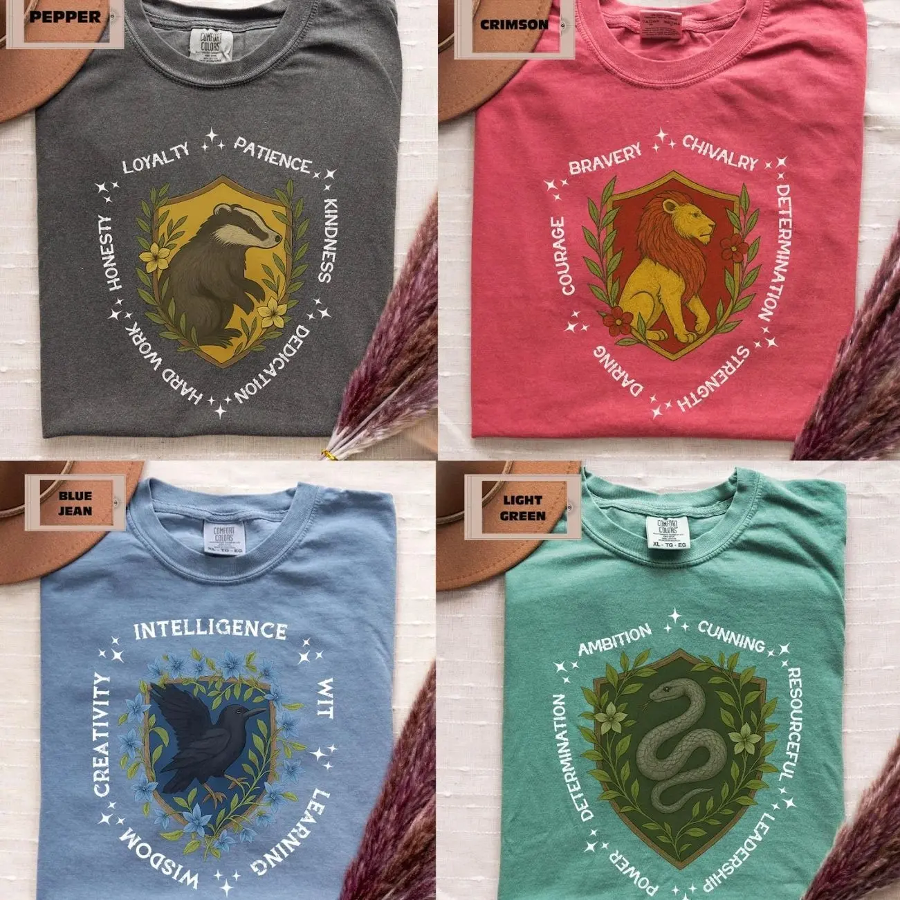 Comfort Colors Wizard House Shirt Set, Magic School Inspirational Adult and Youth Tees, Wizard School Shirts, Universal Vacation T-Shirt UB1ZL