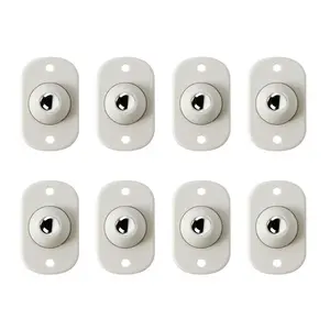 8Pcs Self Adhesive Mini Swivel Casters, 360 Rotation Universal Wheels, Furniture Moving Wheel, No Scratch for Storage Boxes, Bins, Trash Cans & Small Furniture