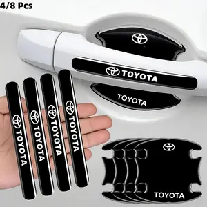 4/8 Pcs Car Door Handle Stickers, Sticker for Cars, Scratch-Resistant Door Bowl Protection, Suitable for All Toyota Models, Auto Accessories, Car Decals