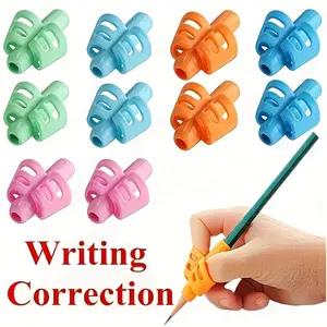 1pc/2pcs Double-finger silicone pen grip, writing learning tool, pen writing corrector, children's learning supplies, Halloween and Christmas gift, Christmas stocking filler