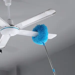Ceiling Fan Duster with Extension Pole, Dust Removal Brush, Removable Washable Ceiling Fan Duster, Cleaning Supplies for High Ceilings, Fans, Furniture, Car, Men Gifts