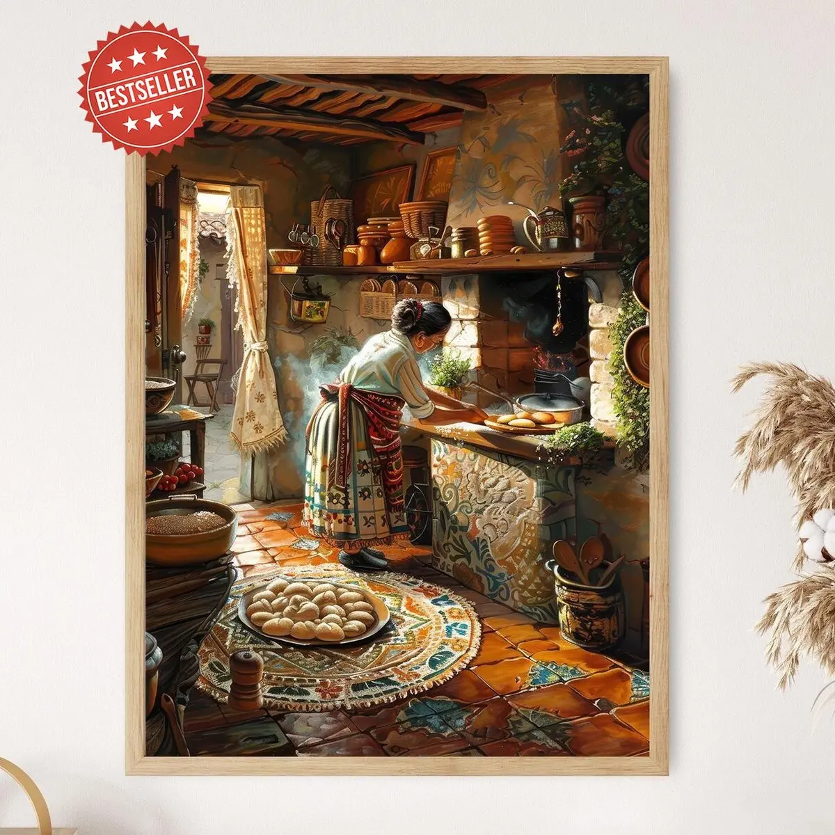 Cocina Mexican Kitchen Art Print, Rustic Restaurant Wall Poster, Traditional Mexican Decor, Vintage Kitchen Wall Art, Unframed