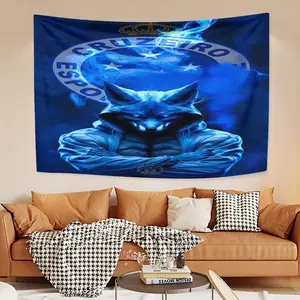 Cruzeiro Esporte Clube Tapestry, Exquisite Patterns, Soft Fabrics, Perfect for Sofa or Bed Decoration, Comfortable Home Decoration, Bohemian Home Decoration
