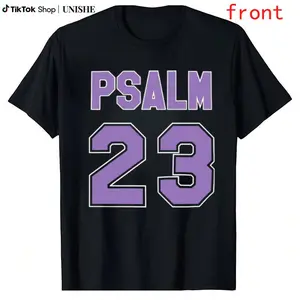 Bold Green Lettering Psalm 23 Tee – Women’s Oversized 100% Cotton Jersey Shirt
