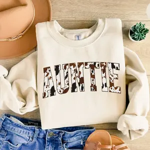 Aunt sweatshirt, buffalo plaid aunt sweatshirt, cow pattern aunt sweater, western aunt sweatshirt, aunt to be sweatshirt, aunt gift
