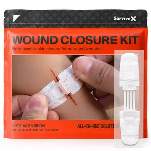 SURVIVEX Wound Closure Kit - Non-Invasive Skin Healing Solution for Cuts & Wounds - Gentle, Adjustable Tension, No Scarring, Easy Removal - All-in-One Emergency Healthcare Aid