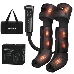 Nekteck Leg Massager Air Compression Wraps with Heat Compression Therapy Relieve Muscle Soreness Improve Blood Circulation for Full Leg Relaxation Ideal Mothers Day Presents for Women