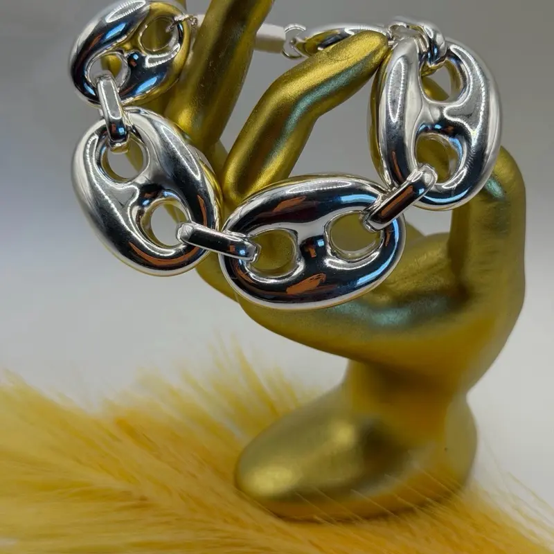 Let’s Link Chunky Mariner Bracelet ~Silver