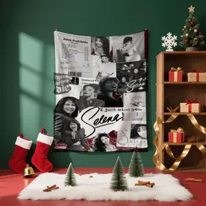 Selena Commemorative Collage Art Tapestry, Durable, Wrinkle-Resistant, And Soft Peach Skin Velvet Wall Hanging, Exquisitely Designed for Dorms, Bedrooms, And Living Rooms - Perfect Home Decor And Party Backdrop, Also Suitable As a Photography Backgr Home