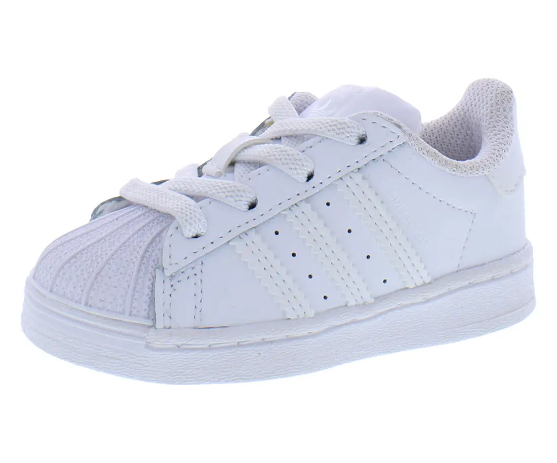 Adidas Superstar Classic Toddler Sneaker, Unisex Casual Shoe for Infants 2 - 3 Years, with Shell Toe, Elastic Laces and Hook-and-Loop Strap