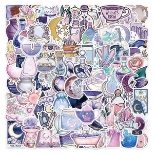 Gothic Style Witch Potion Bottle Series Sticker, 300pcs/set Creative Cartoon Graffiti Sticker, Waterproof Decorative Sticker for Diy Craft, Halloween Sticker Packs