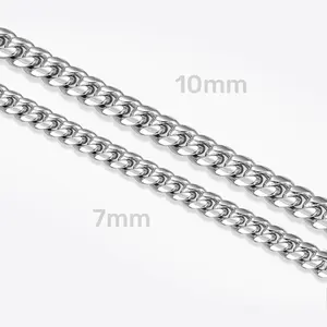 Classic Chains - Minimalist Jewelry for Men - Pick Your Cuban Chain Width & Length - Men's Jewelry