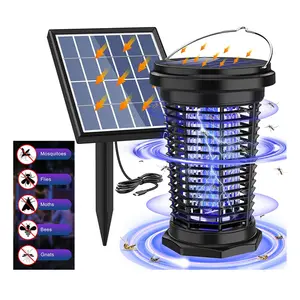 4500V Electric Insect Zapper, USB Rechargeable Solar Mosquito Killer Lamp with UV Light, for Home, Backyard, Garden, Camping Handy Cordless