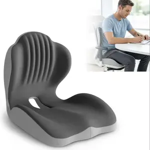 Ergonomic Contoured Thick Foam Support Cushion - 3D Sculpting, Adjustable, Back Relief Cushion for Office Chair & Home Pain/Pressure Reduction, Contoured Cushions, 3D Sculpting Cushions