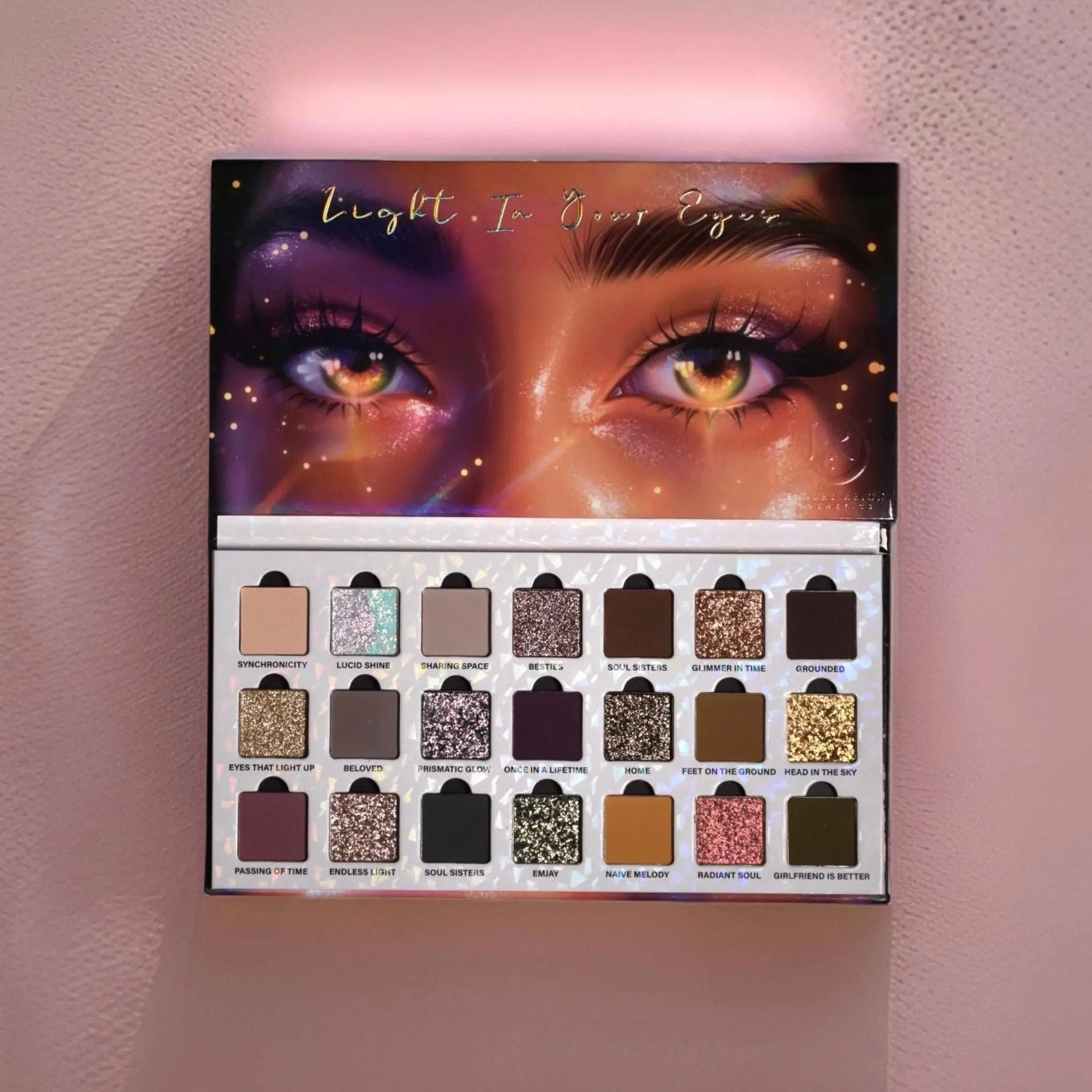 Light in Your Eyes Palette - Sparkly Shimmers & Buildable Mattes- Versatile Neutral Makeup Looks - Glam Pack Glitter Eyeshadow-  - Luxurious Gift Box Cosmetic Blend