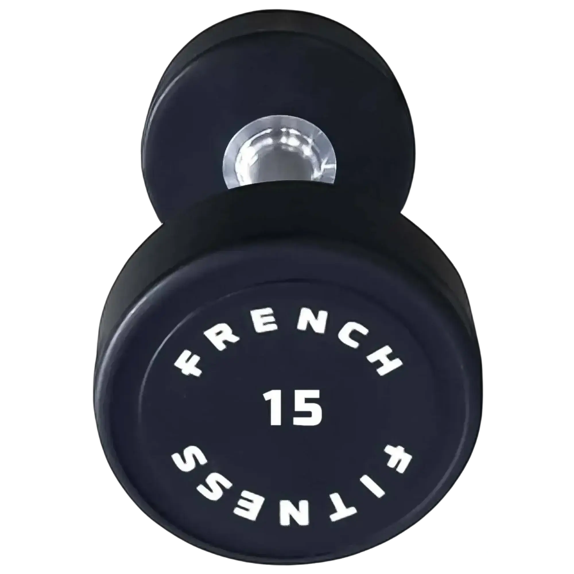 Urethane Round Pro-Style Dumbbell, 15 lb Single Hand Weight for Strength Training, Odorless and Shock-Resistant, Hand Weights, Muscle Exercise Equipment, Arm Strength Training