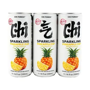 Chi Forest Pineapple Flavored Sparkling Water 330ml Pack of 6 | Zero Sugar Zero Calories Zero Fat | Trendy Summer Drink