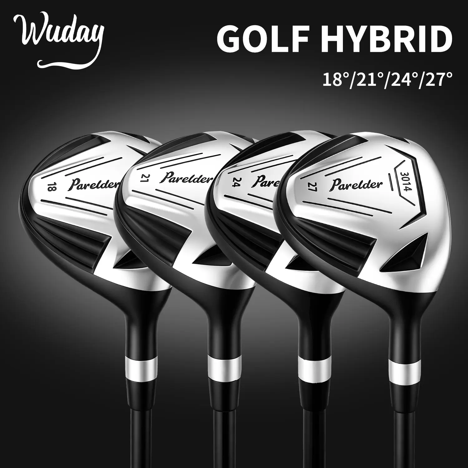 WUDAY Right-Handed Hybrid Carbon Fiber Shaft Super Light Huge Forgiveness (18°/21°/24°/27° Loft) Golf Equipment Stainless Steel