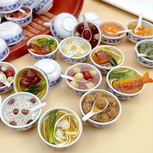 5pcs Kitchen Toy Food Exquisite Chinese Simulated Food Models Suitable for Pretend Play House - Movie Props - Dollhouse Room Decoration - Play Kitchen Accessories - Perfect Birthday Gift - Miniature Cooking Set