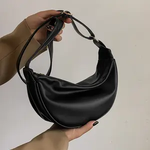 Premium Soft Leather Armpit Bag for Women |       2025 New Korean-Japanese Style Solid Color Bucket Bag |       Versatile Crossbody, Shoulder & Dumpling Bag for Daily Commute