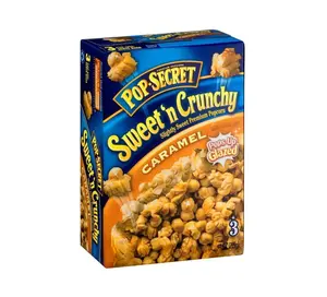 Pop Secret Caramel Microwave Popcorn 3ct Regular, 7.92oz Box (Pack of 1) - Microwave Popcorn, Non-GMO Popcorn, Caramel Crunch