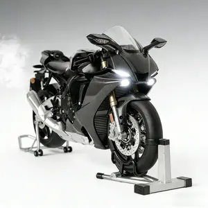XLG Compatible for 1:6 R1M multifunctional alloy die-cast motorcycle model, with jet and sound effects and display stand, Toy Car, Motorcycle Collection, Gift, Toy Moto Bike for Kids and Collectors Ages 8 and up, gifts for couples, friends and family