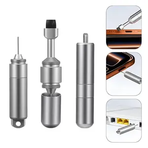 SIM Card Tray Removal Tool with Cleaning Brush,2 in 1 EDC Portable Keychain,Eject Pins Reset Needle Opener Cleaning Pen for iPhone Airpods Pro Earphone Keyboard All Samrtphone,Easy to Carry for Clean