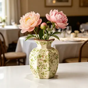 Fast shipping | Chinese Style Ceramic Vase Home Decor Living Room Decor Bedroom Dercor Kitchen Decor Decorative Vase Vintage Vase Fresh Flowers in Water | Dried Flowers
